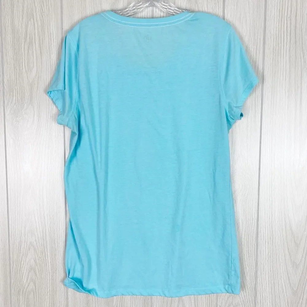 ALO Yoga | Light Blue Cool Fit Short Sleeve Tee Size XXL - Picture 2 of 8